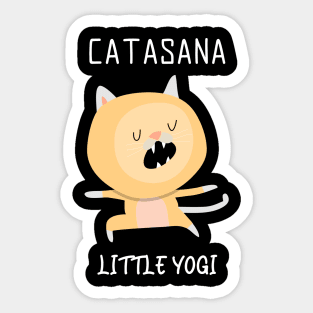 Funny cat yoga Sticker